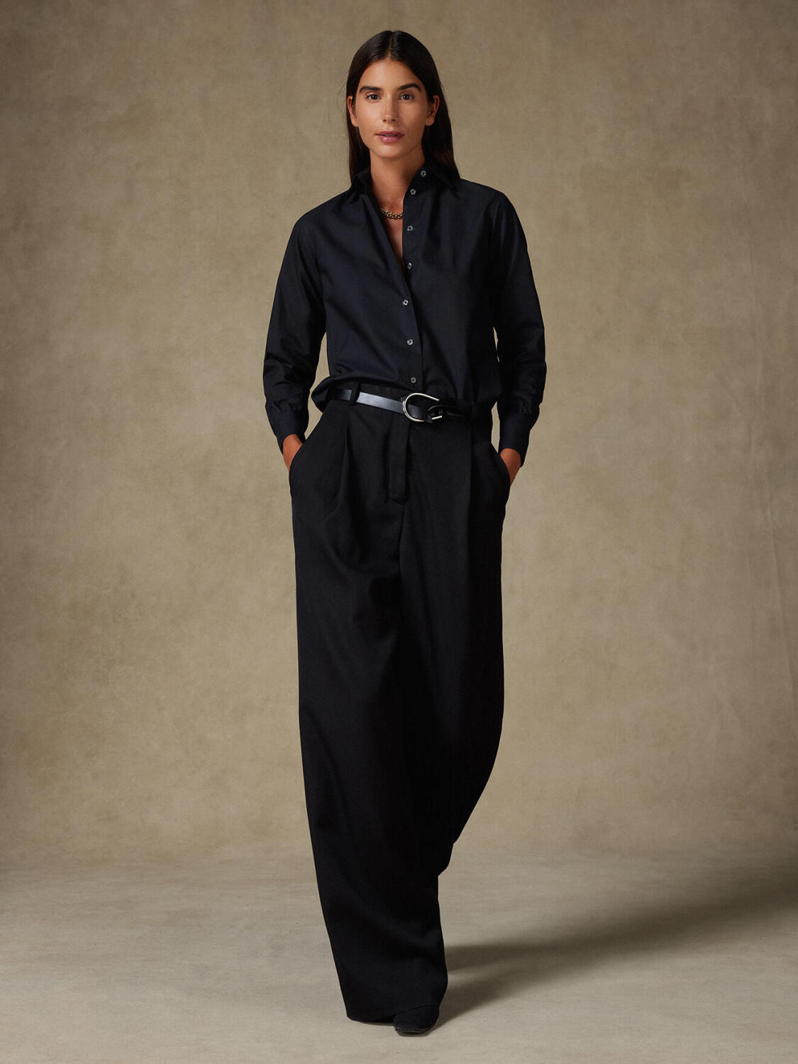 Chemise Albane en oxford noir