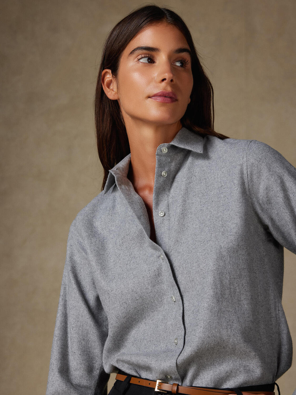 Albane grey flannel shirt