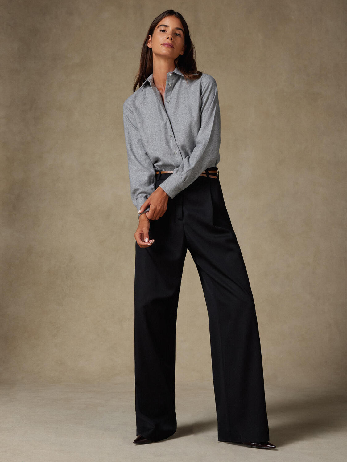 Albane grey flannel shirt