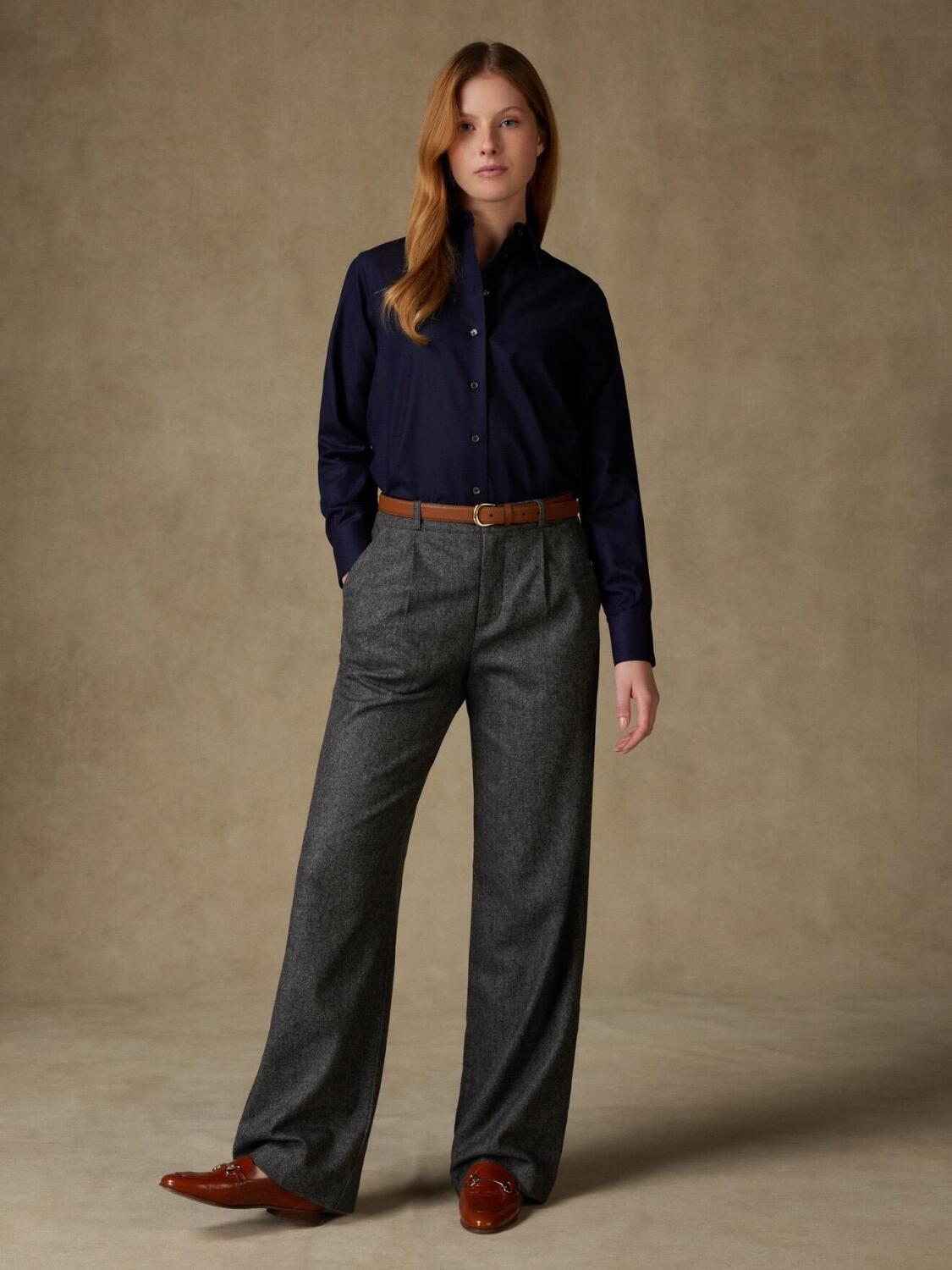 Albane marine structuur shirt