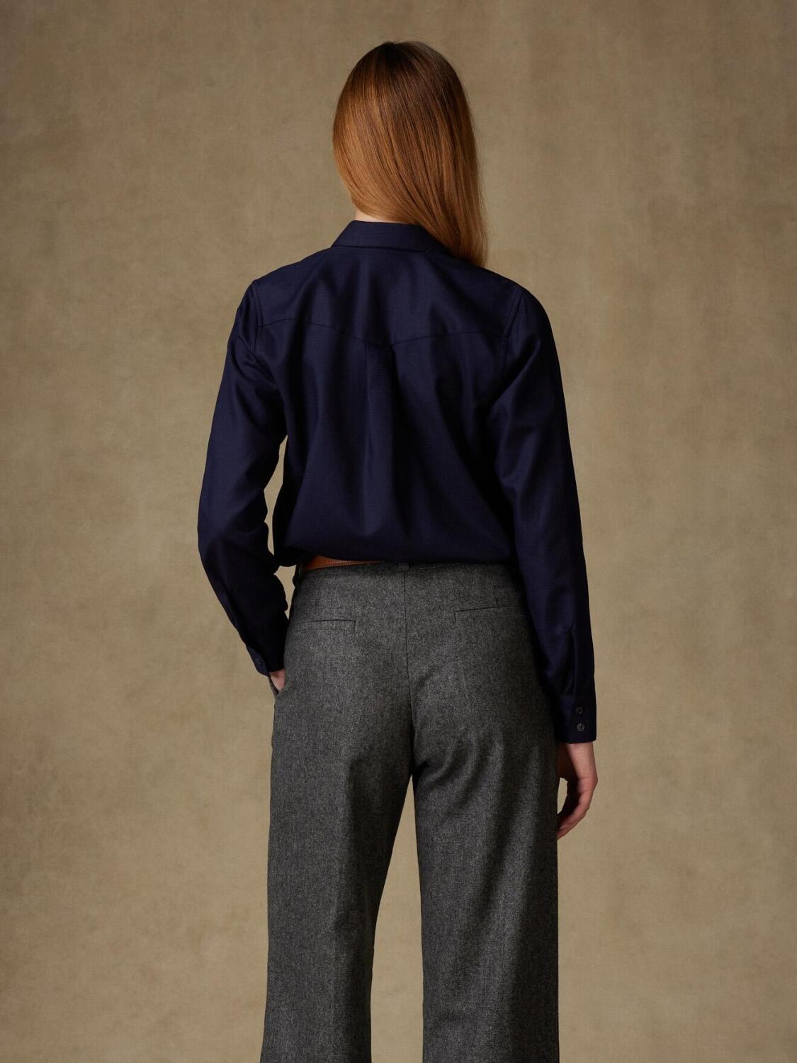 Albane marine structuur shirt