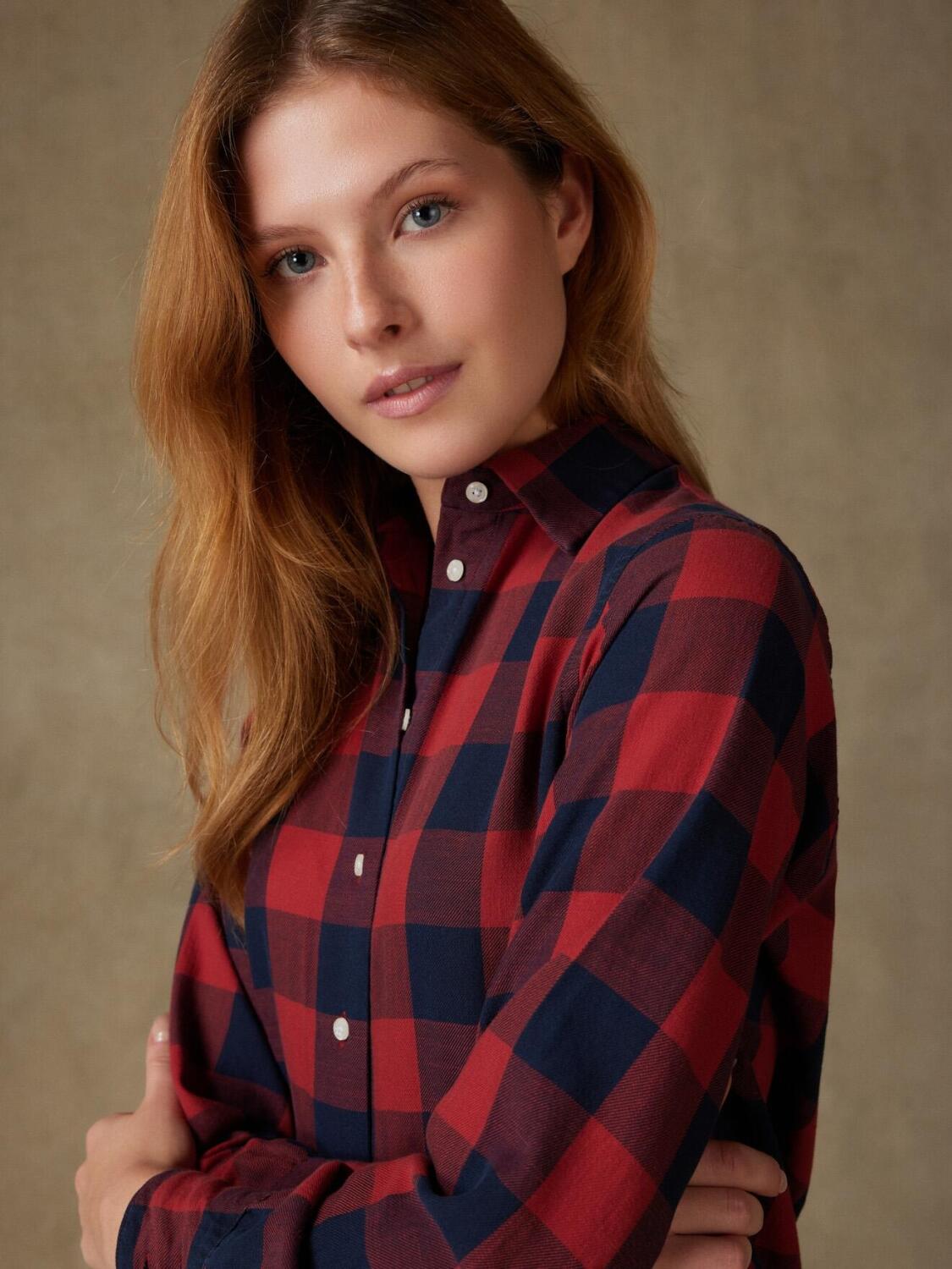 Albane Camicia in denim a quadri