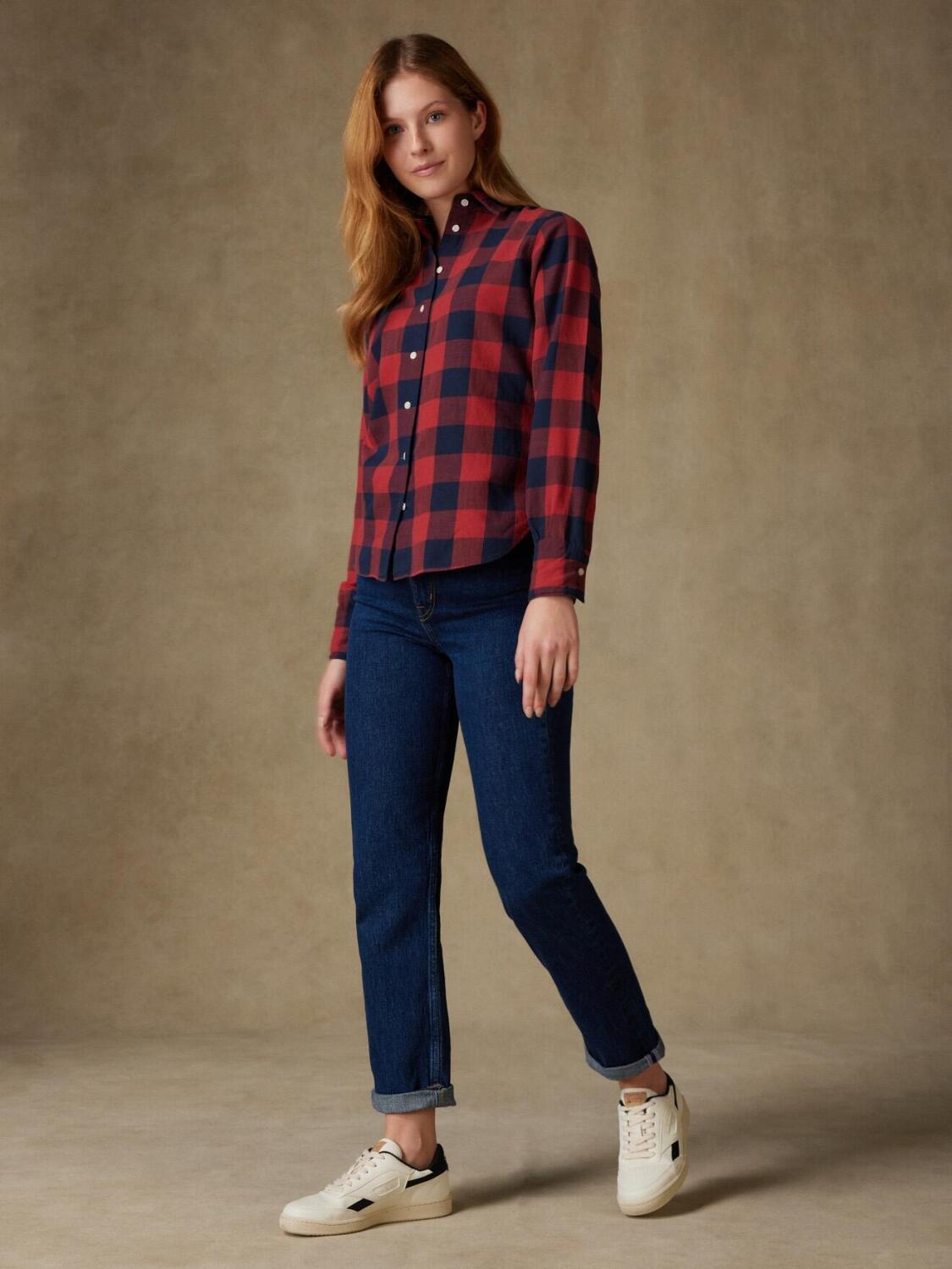 Albane Camicia in denim a quadri