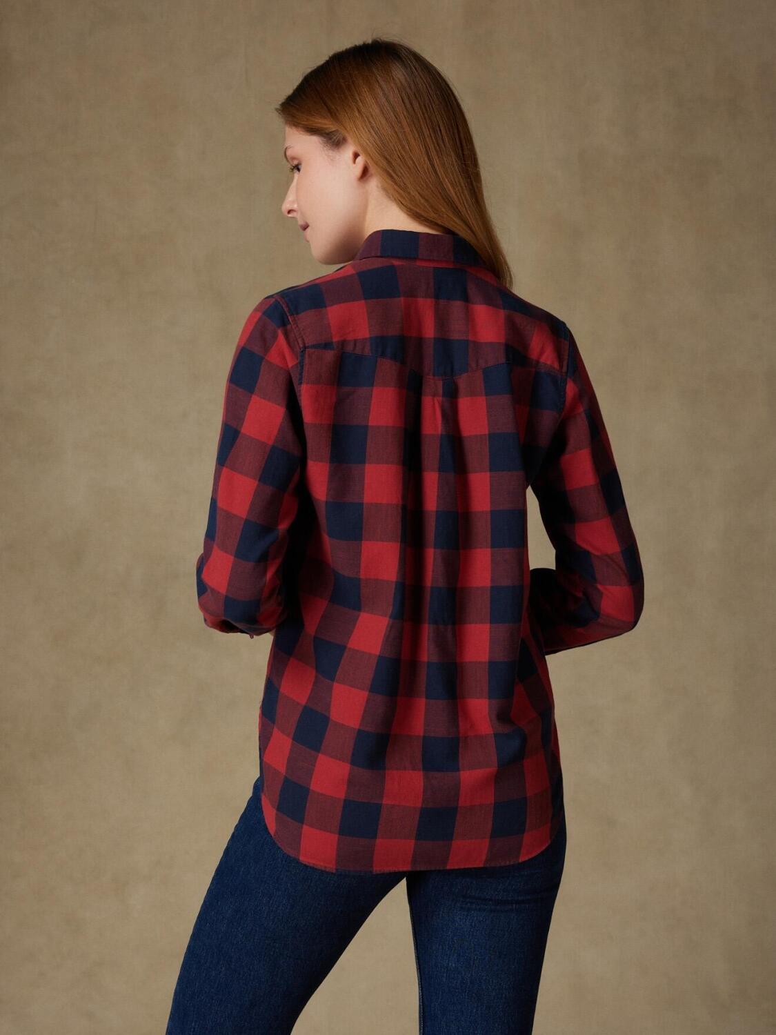 Albane Camicia in denim a quadri