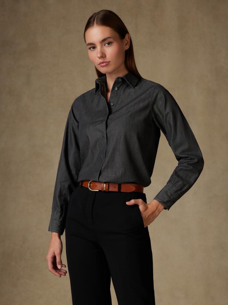 Albane Camicia in denim grigio