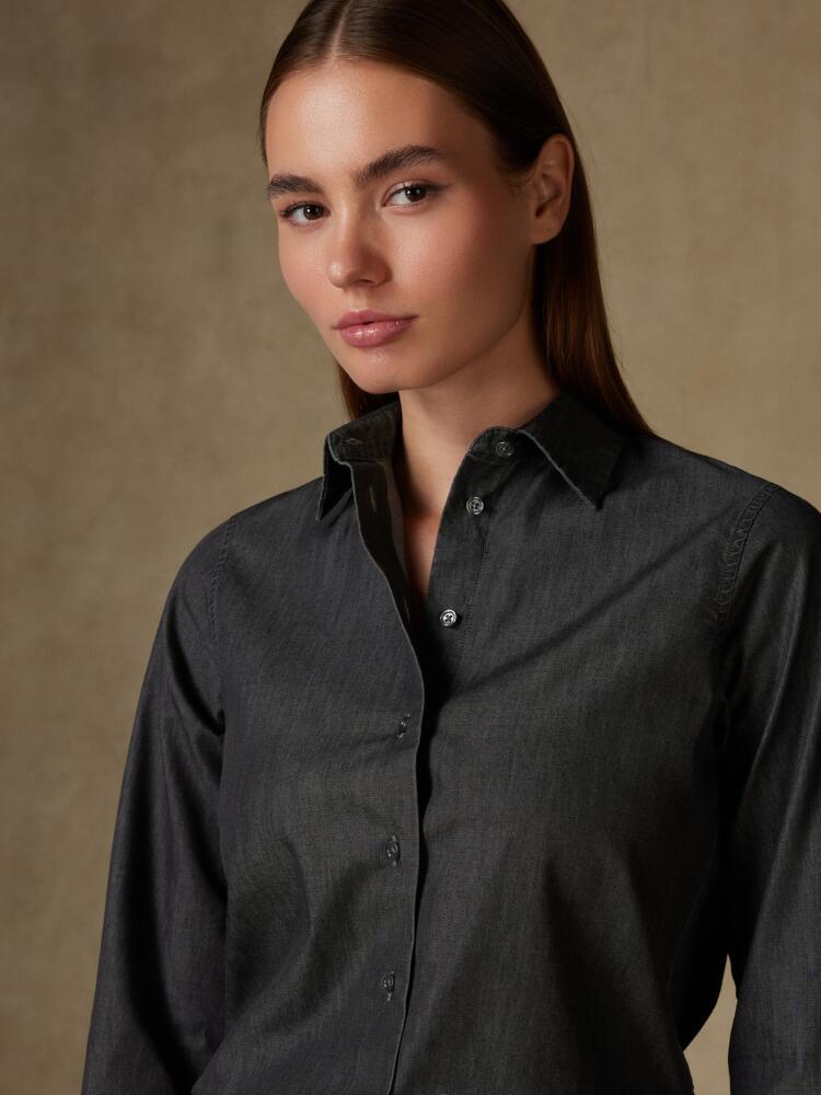 Albane Camicia in denim grigio