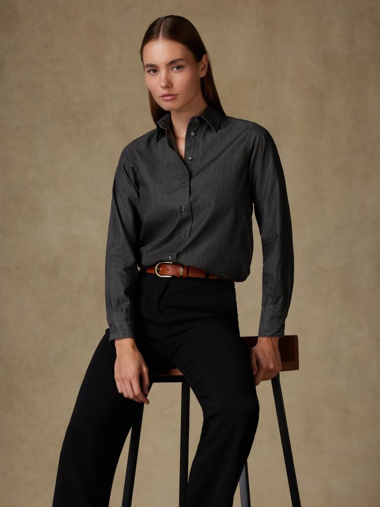 Albane Camicia in denim grigio