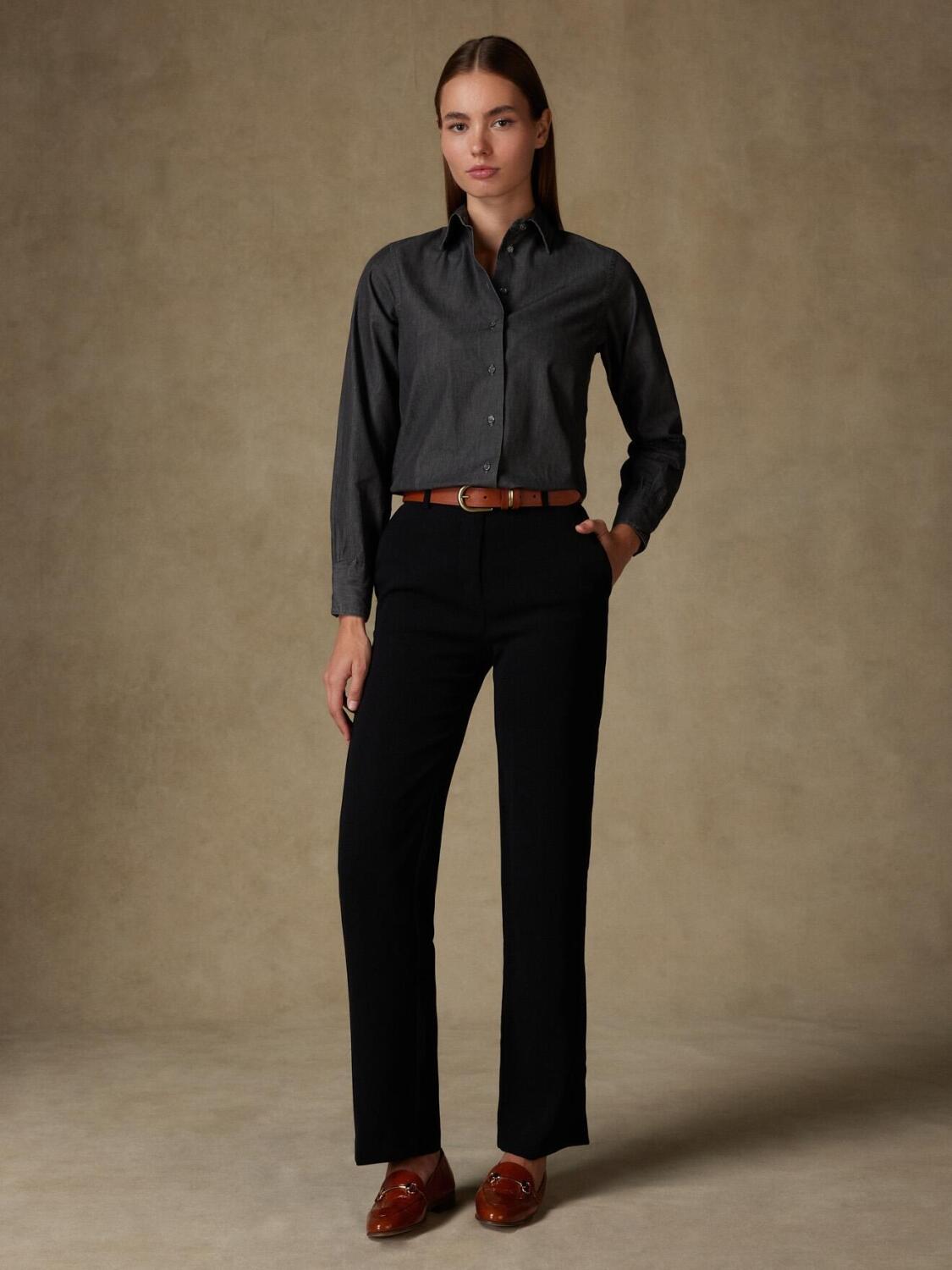 Chemise Albane en denim gris