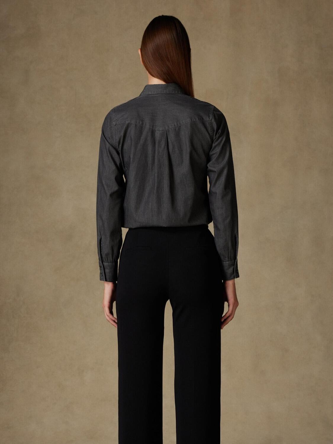 Chemise Albane en denim gris