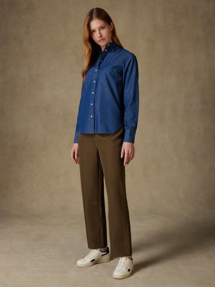Chemise Albane en denim bleu