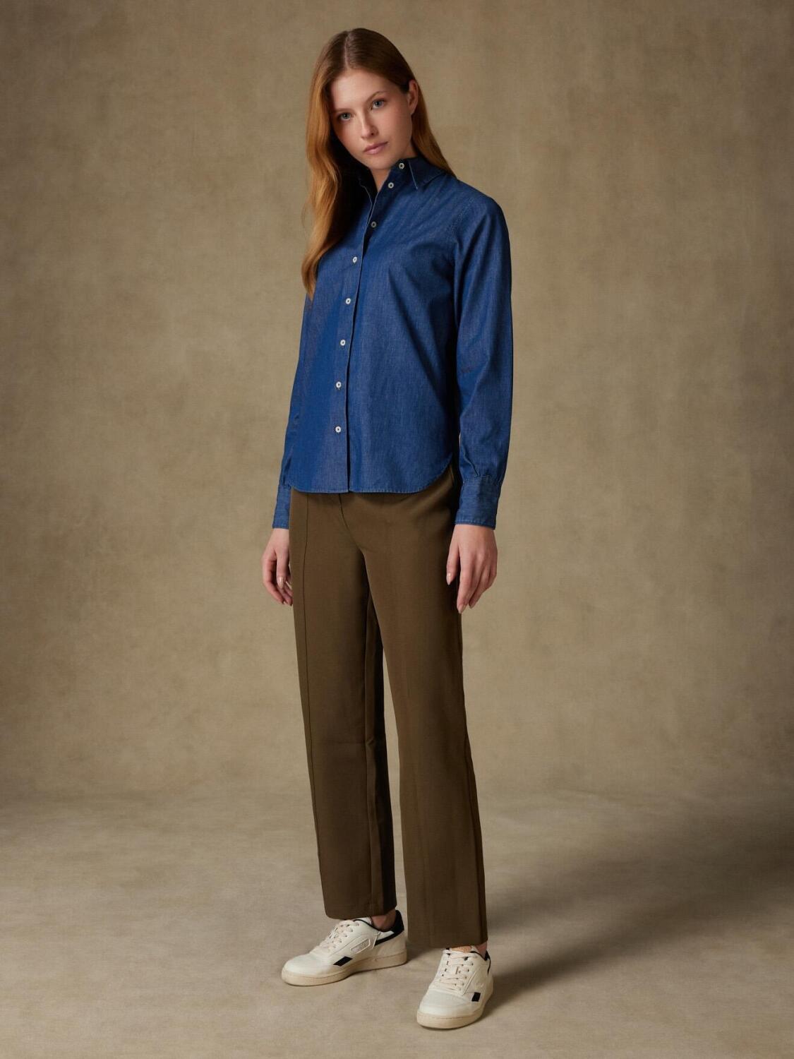 Albane Camicia in denim blu