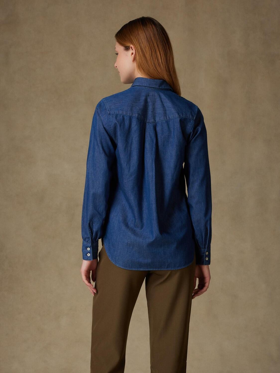 Albane Camicia in denim blu