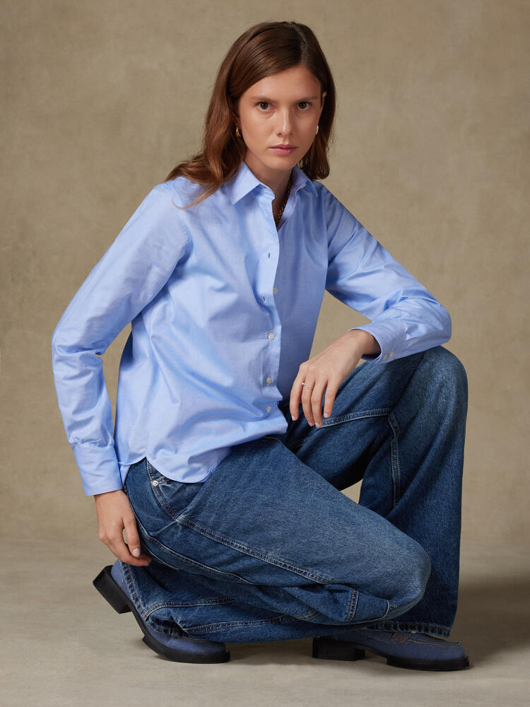 Albane Camicia Oxford Sky