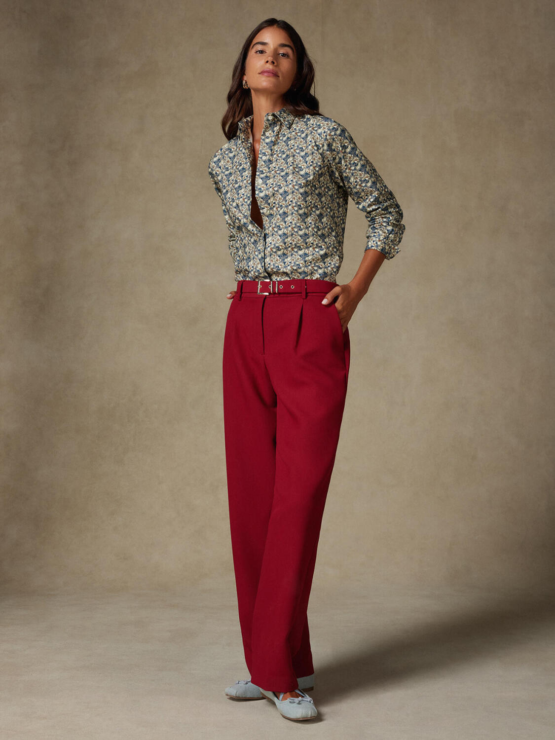 Albane Bloemen Print Flanel Overhemd