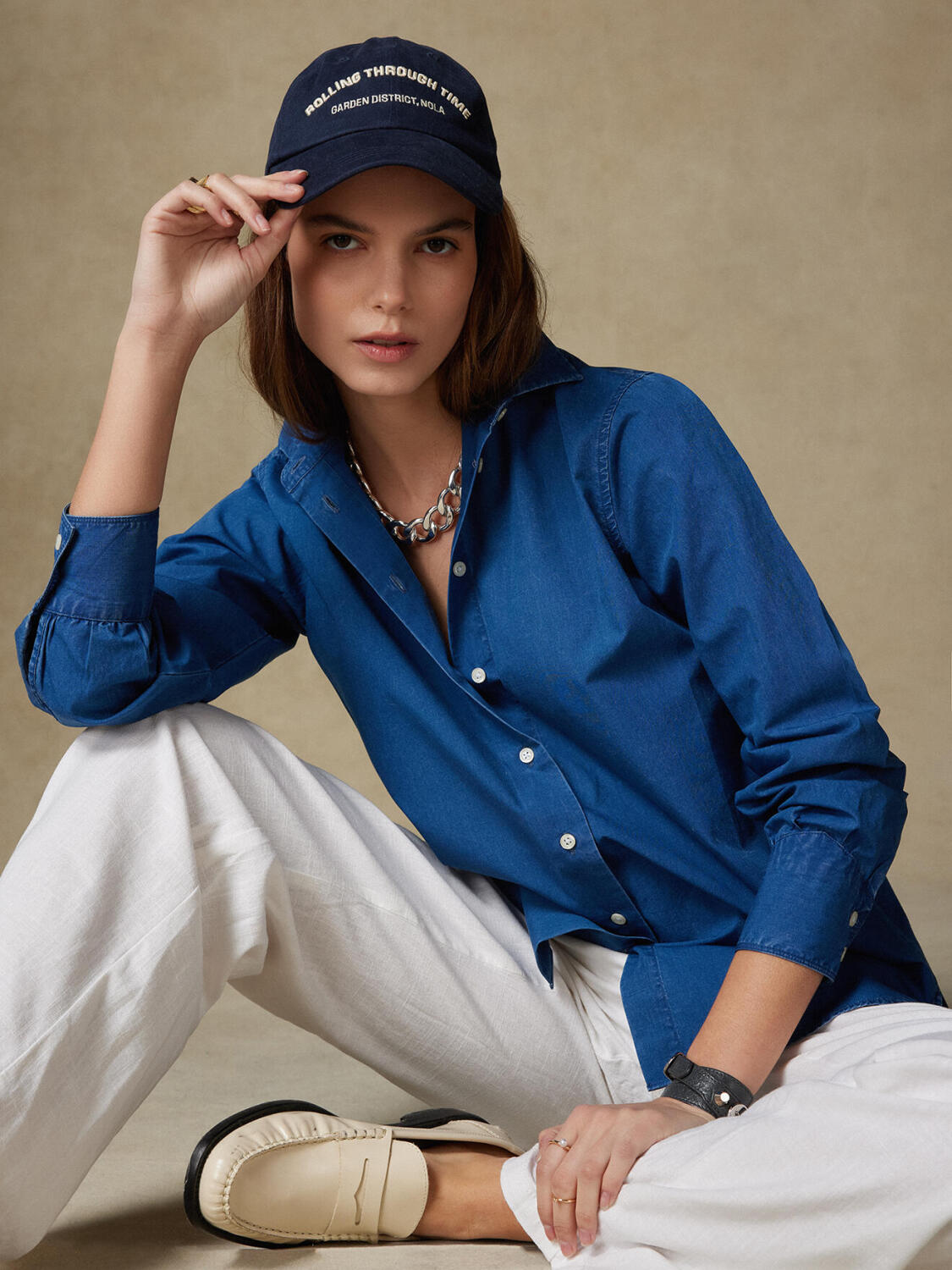 Camisa Albane índigo