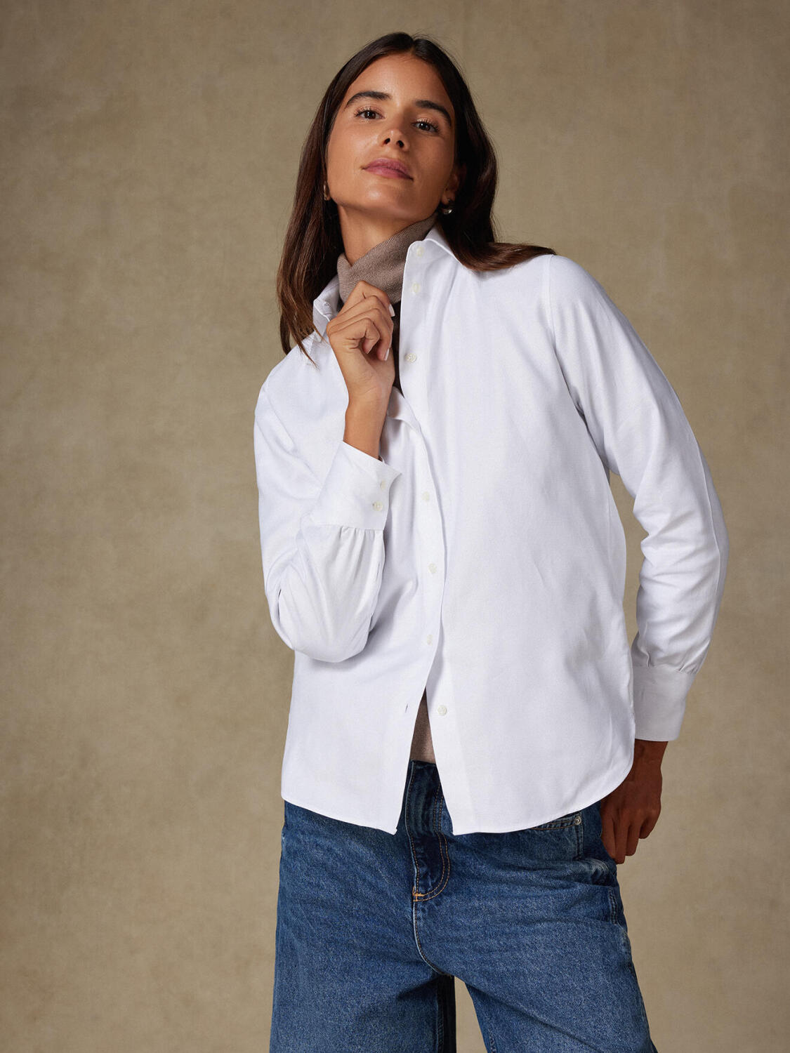 Chemise Albane textur&eacute;e blanche