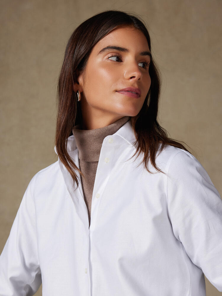 Chemise Albane texturée blanche