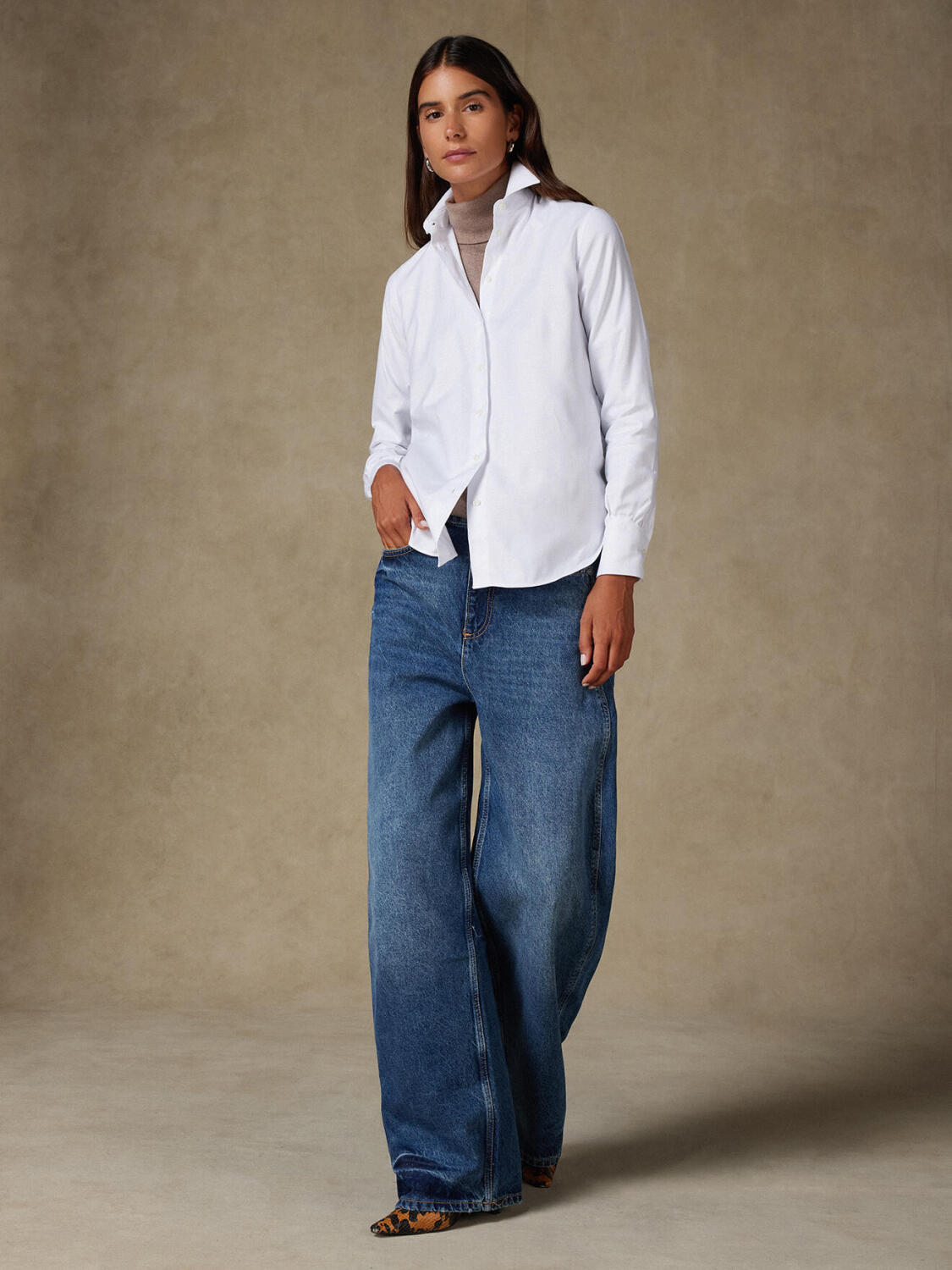 Chemise Albane textur&eacute;e blanche