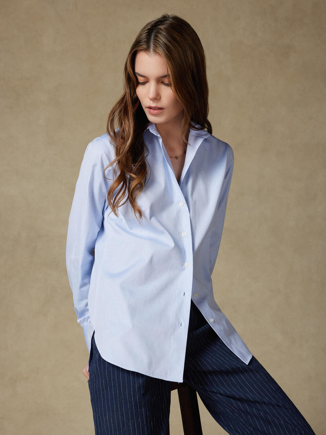 Albane camicia in pino azzurro
