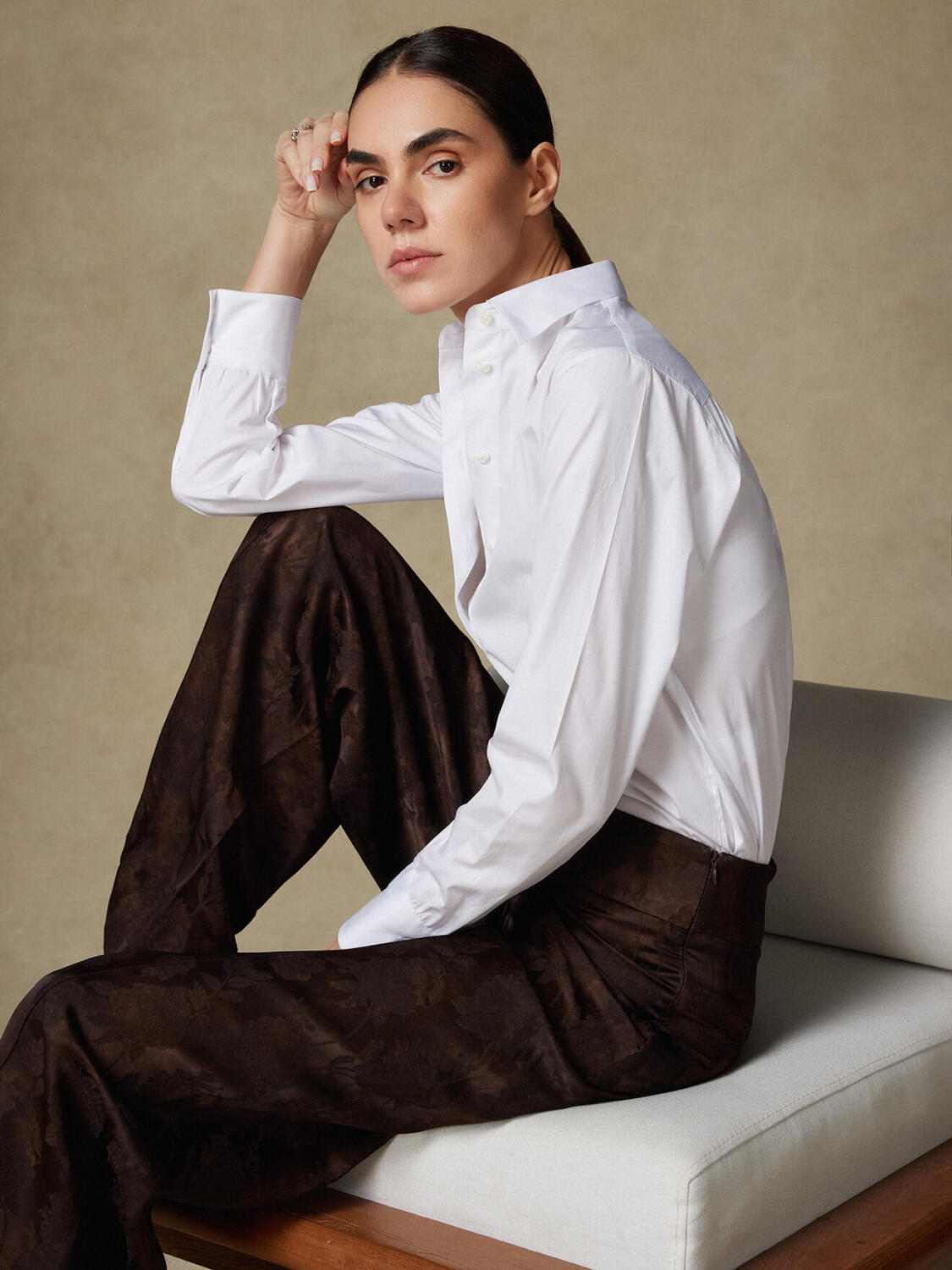 Albane Camisa Popelina Blanca