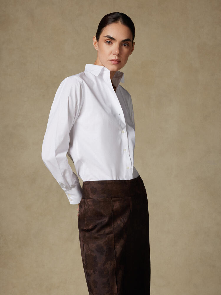 Chemise Albane en popeline blanche