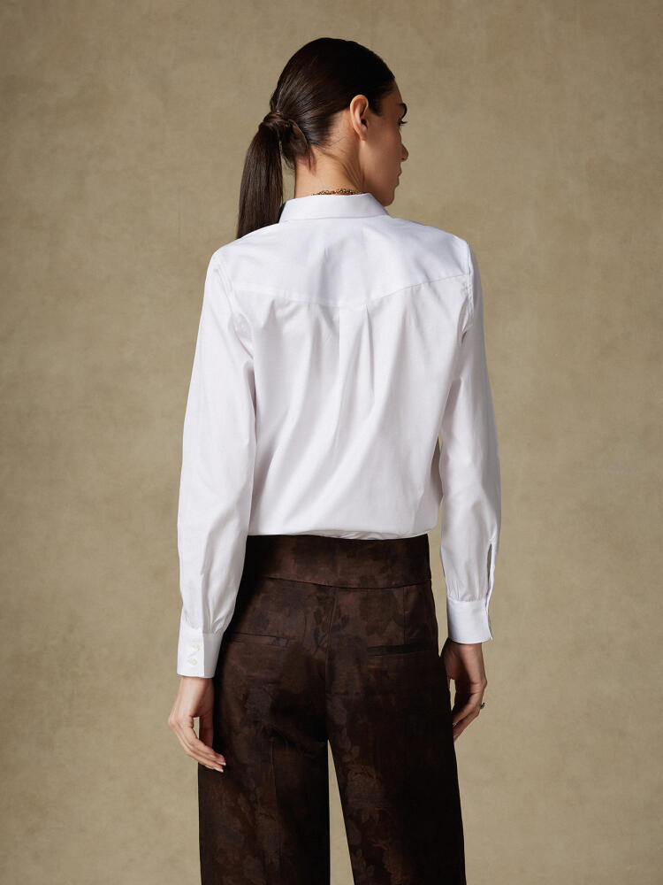 Chemise Albane en popeline blanche