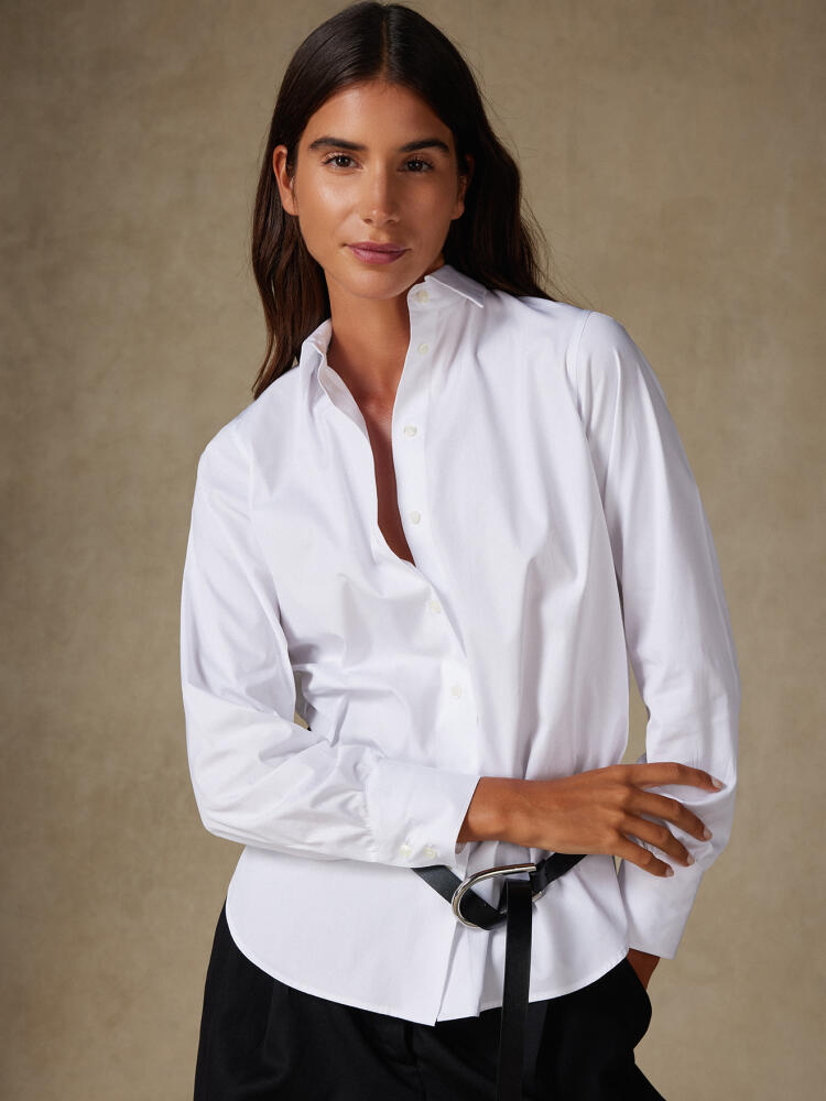 Chemise Albane en popeline blanche