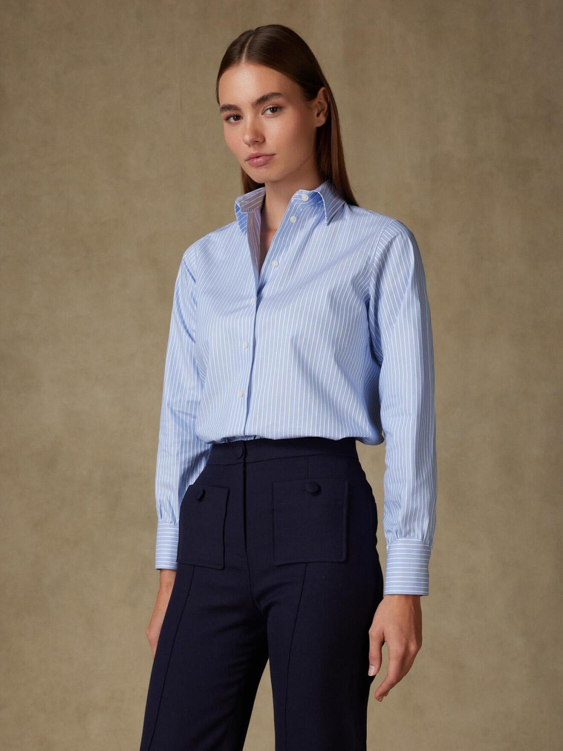 Albane camicia righe cielo