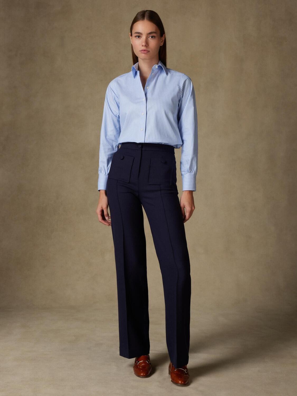 Albane camicia righe cielo