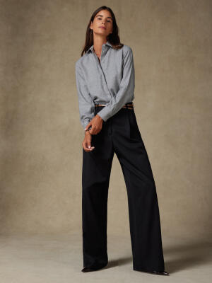 Chemise Albane grise en flanelle