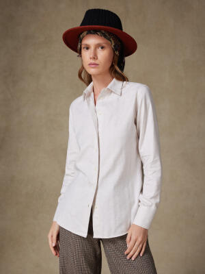 Chemise Albane en flanelle sable