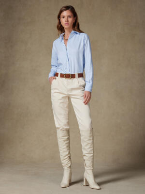 Chemise Albane en flanelle ciel