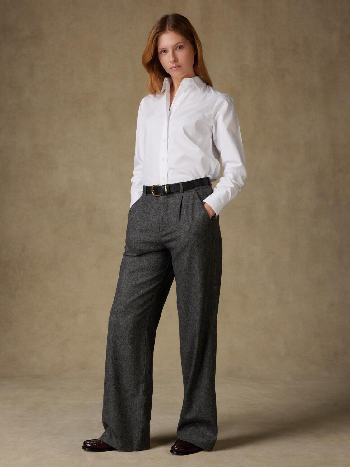 Albane camisa piqué blanco