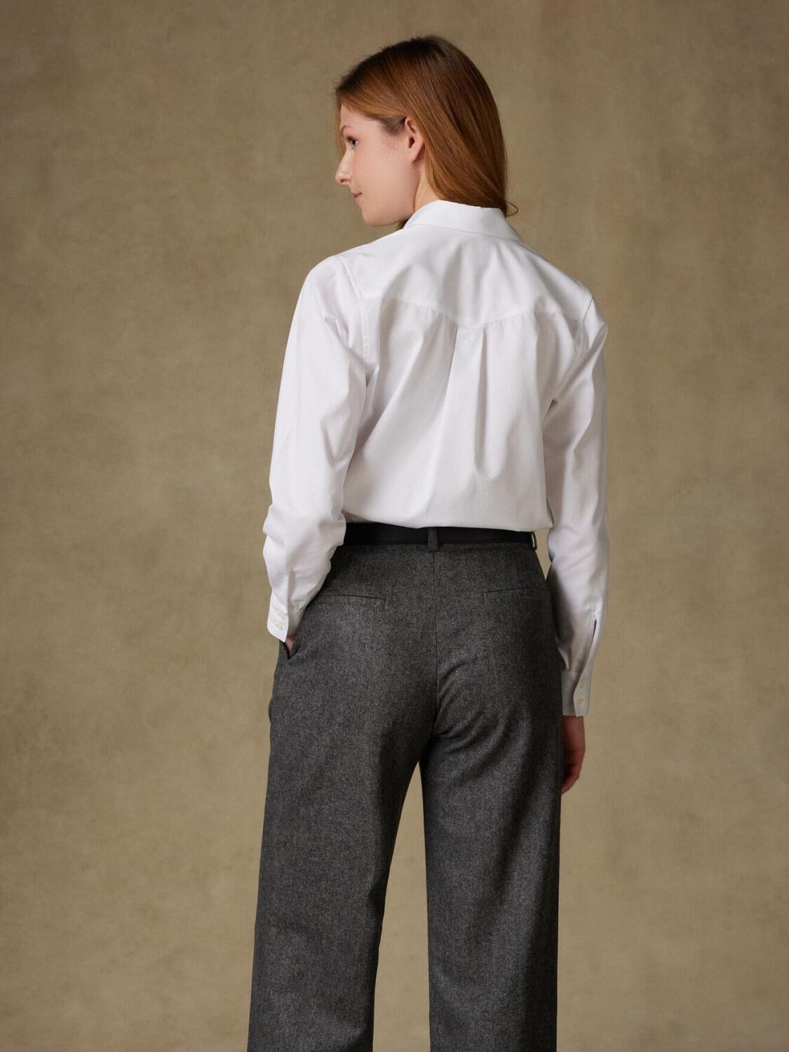 Albane camisa piqué blanco