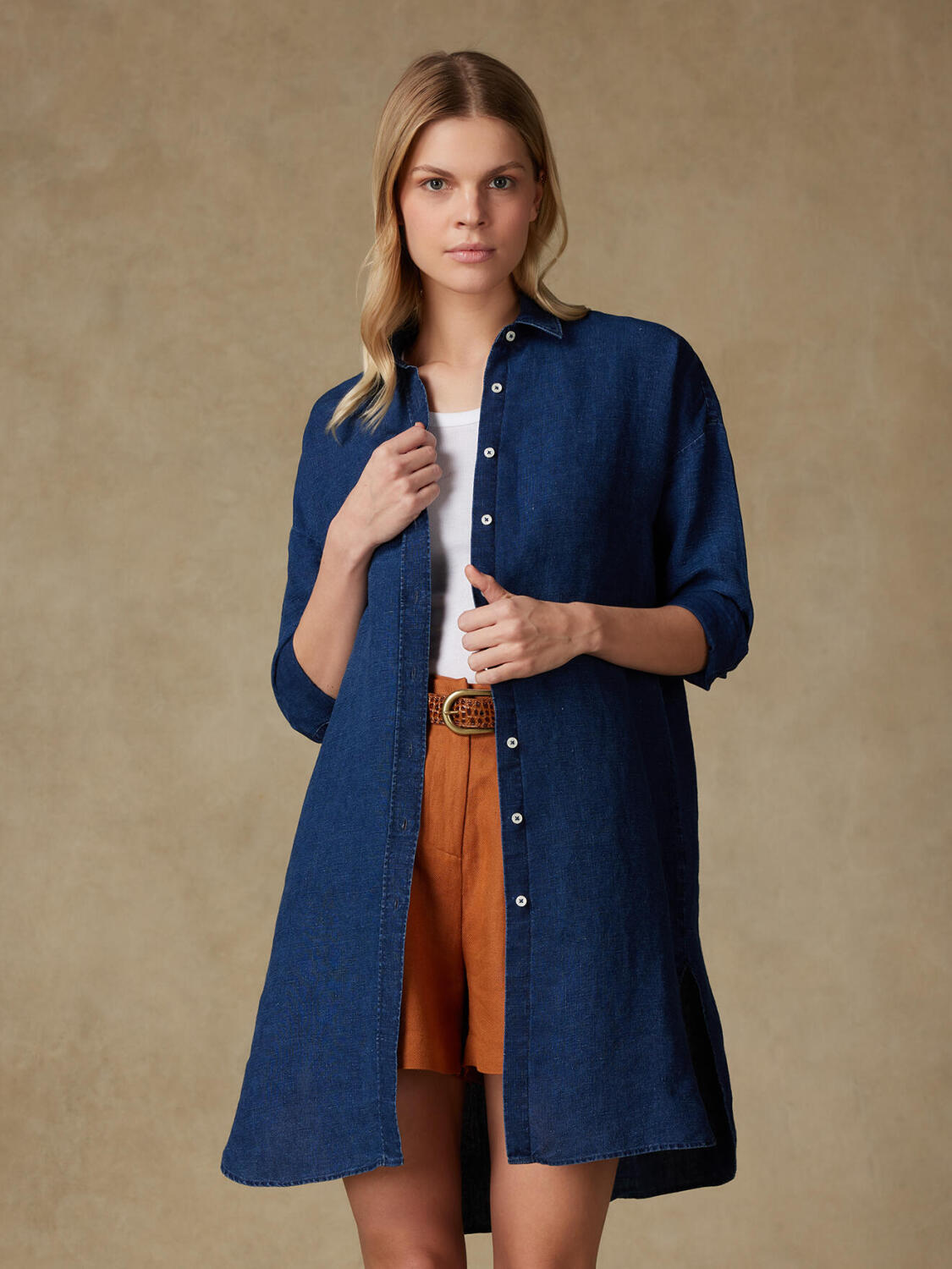 Coby linen shirt indigo