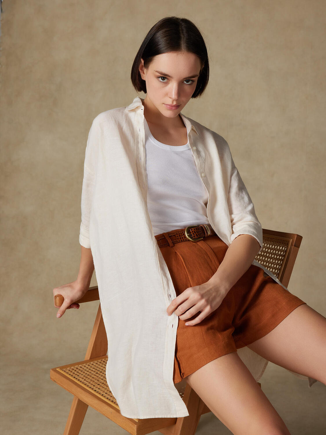 Coby linen shirt sand