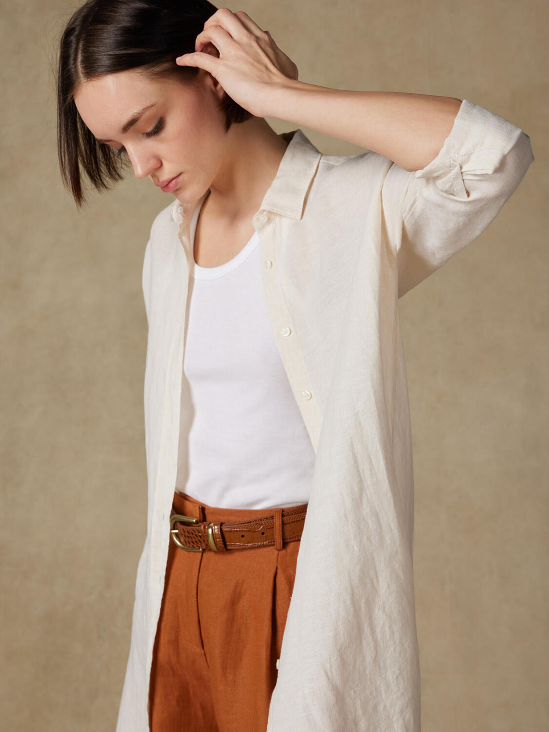 Coby linen shirt sand