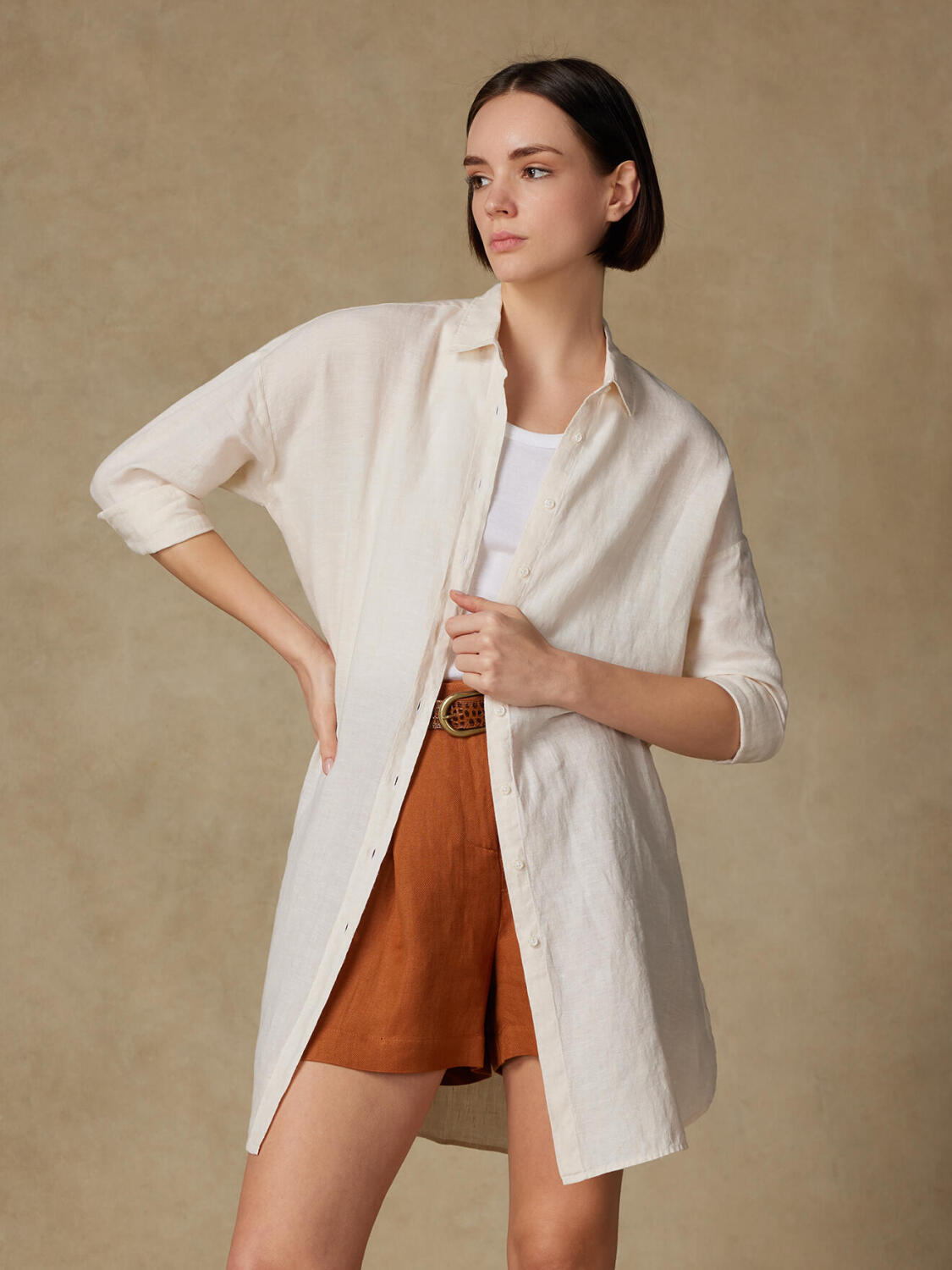 Coby linen shirt sand