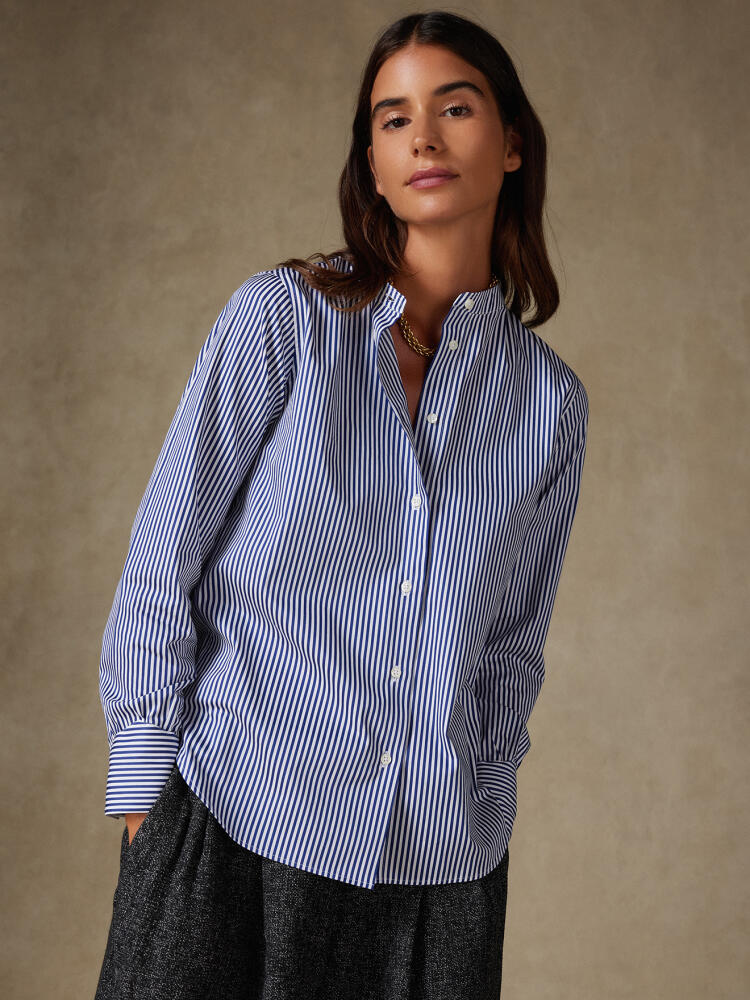 Helene Camicia a righe blu scuro