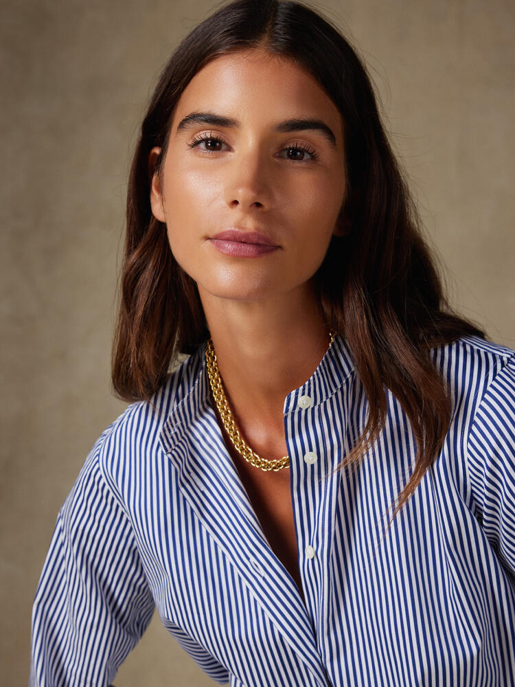 Helene Camicia a righe blu scuro