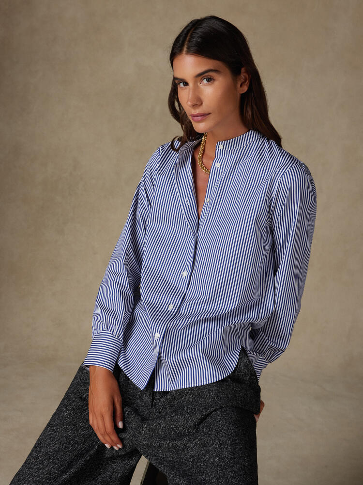 Helene Camicia a righe blu scuro