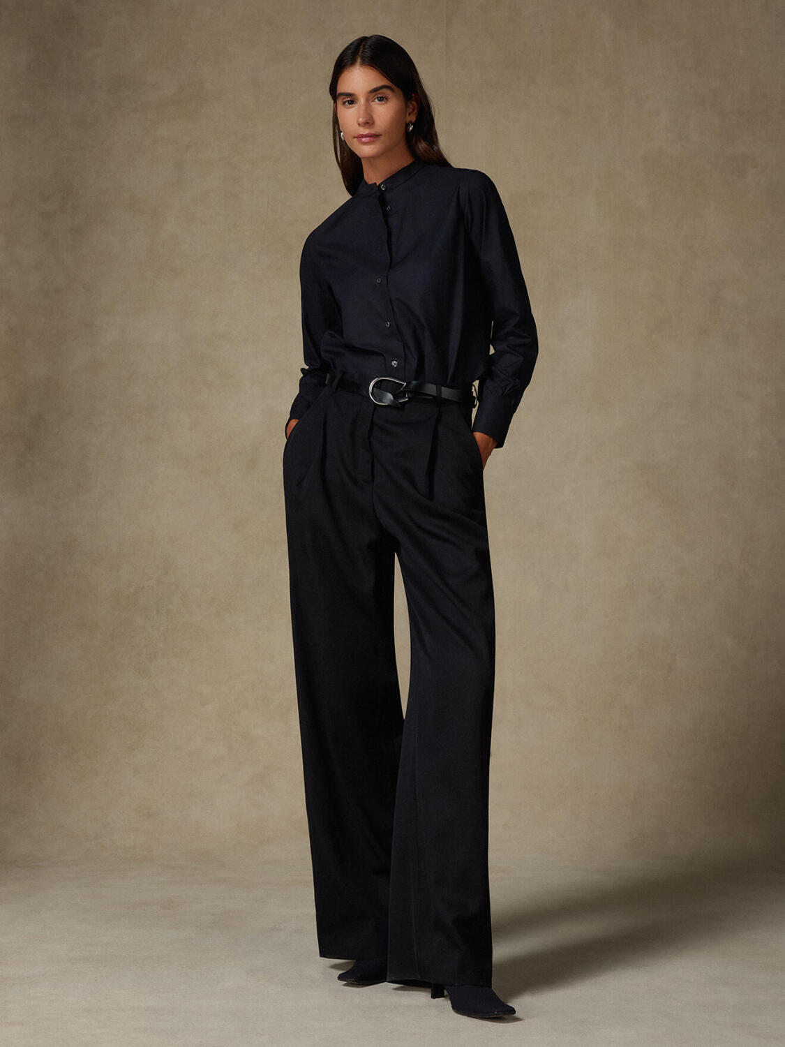 Helene Hemd schwarz oxford