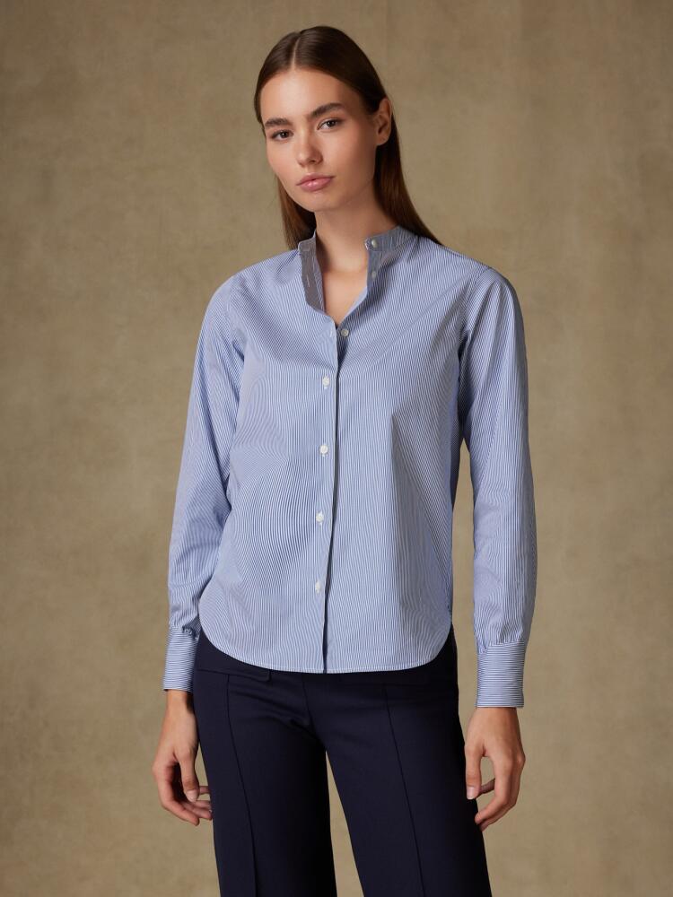 Hélène navy stripe shirt