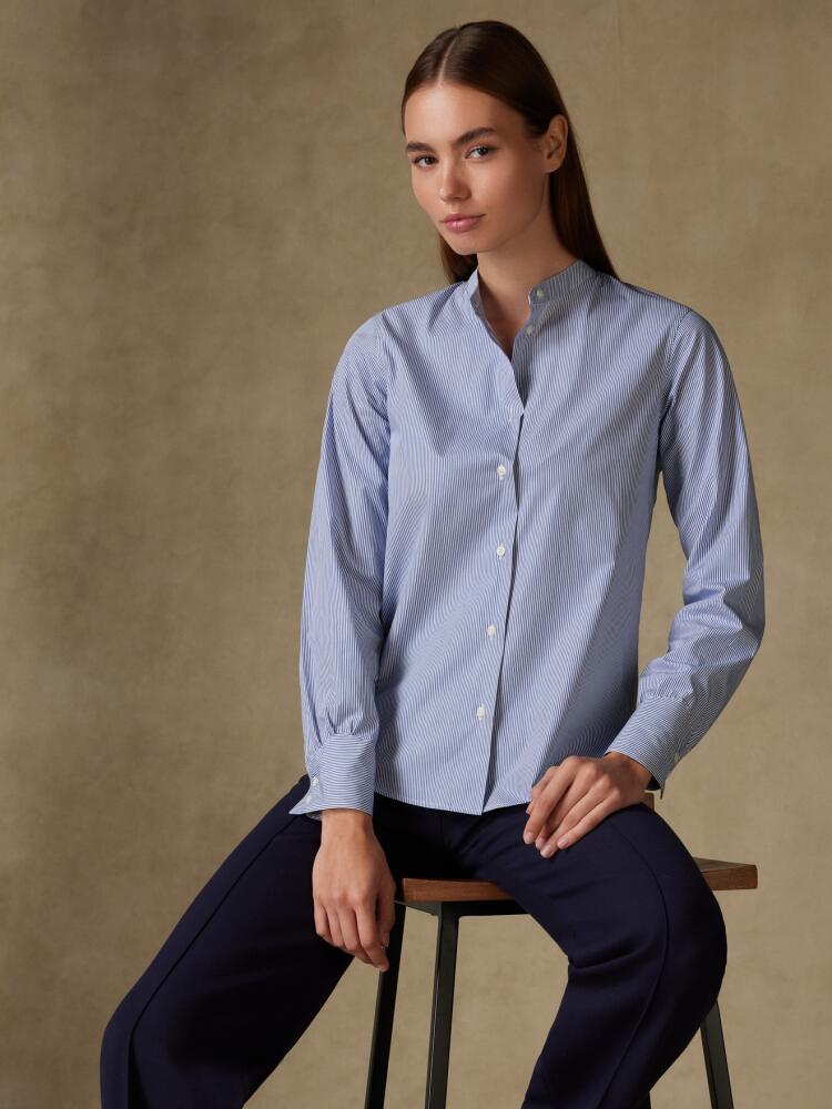 Hélène navy stripe shirt