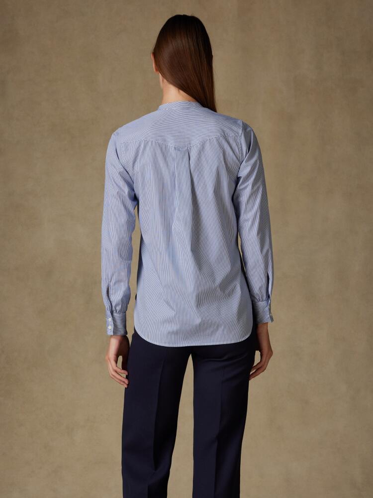 Hélène navy stripe shirt