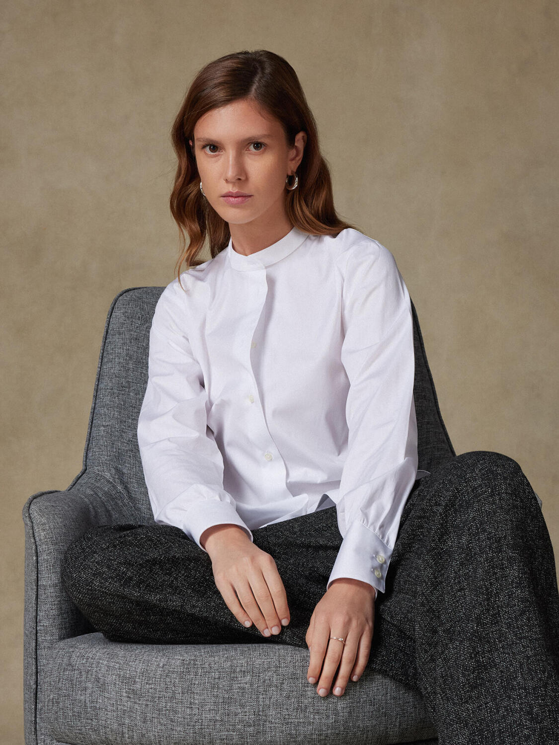 Chemise Helene en popeline blanche