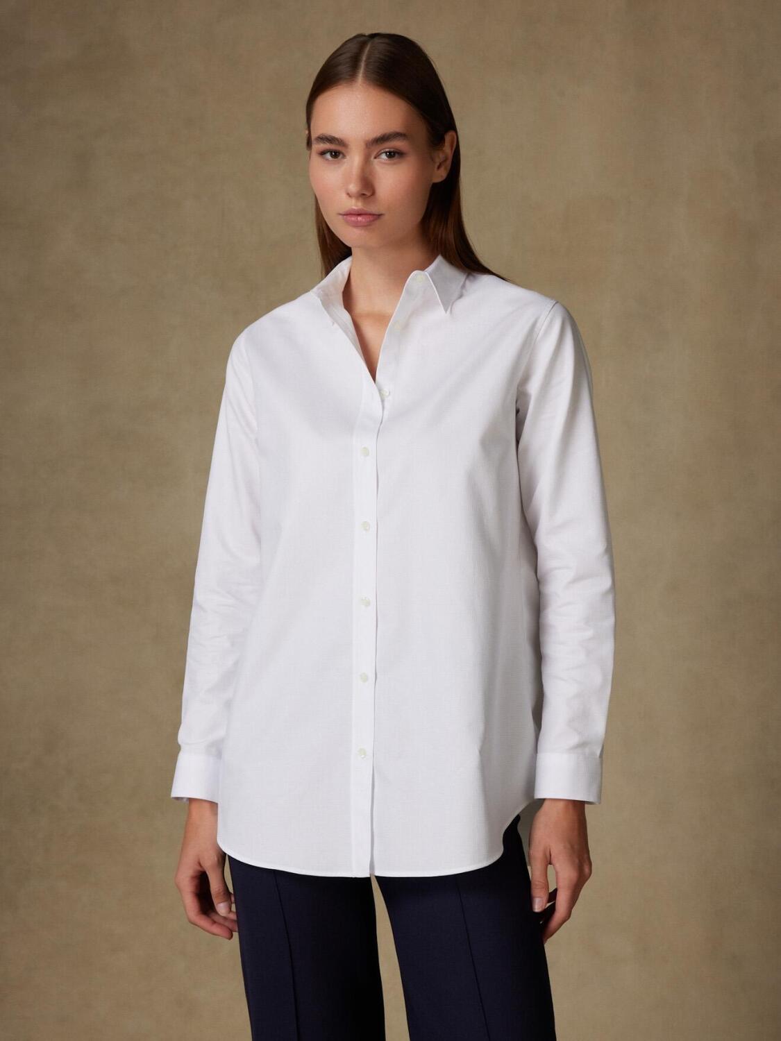 Chemise Justine texturée blanche