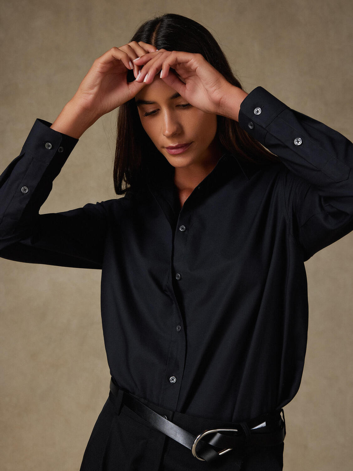 Justine camicia oversize nera