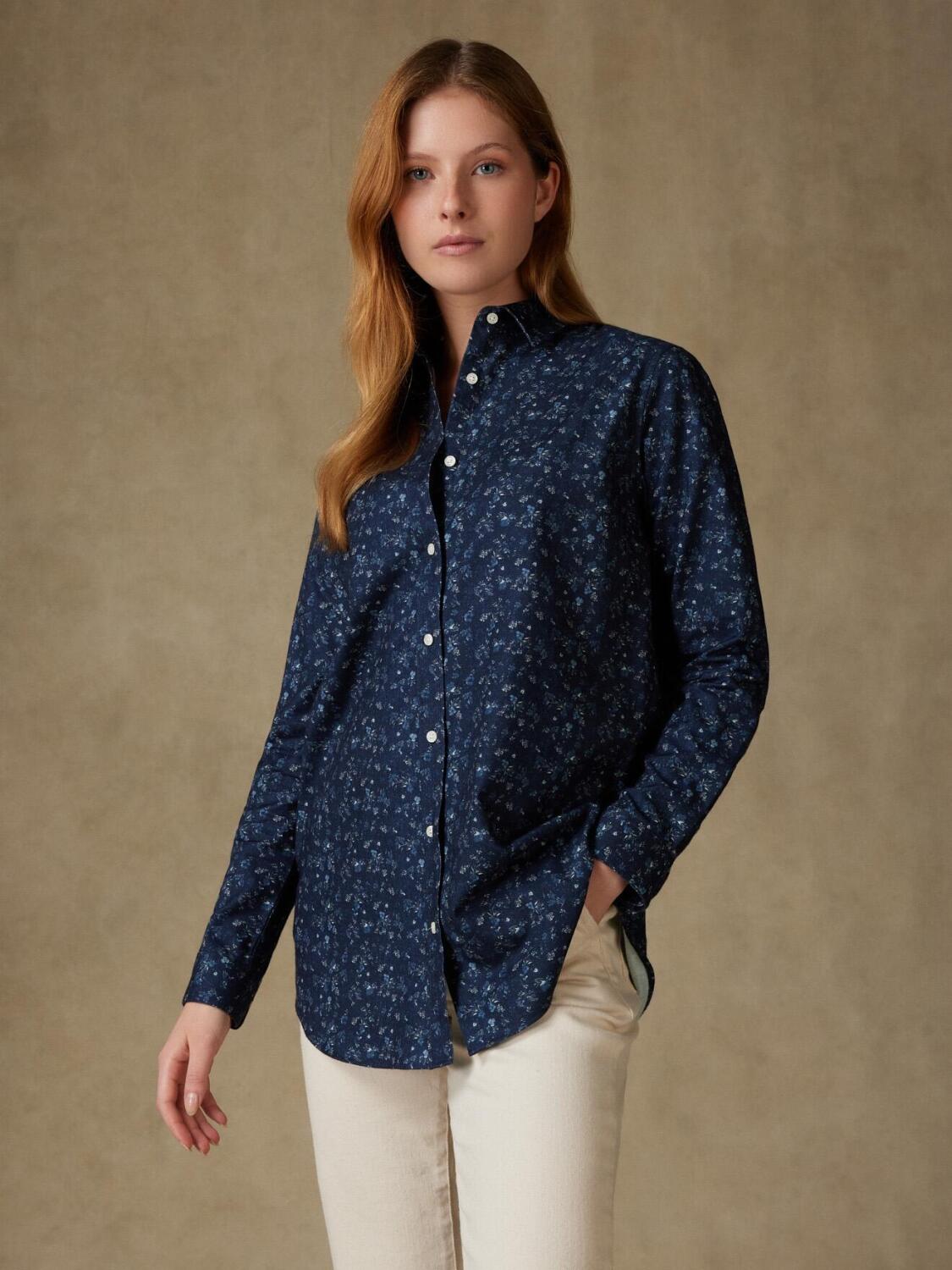 Chemise Justine en flanelle à imprimé floral