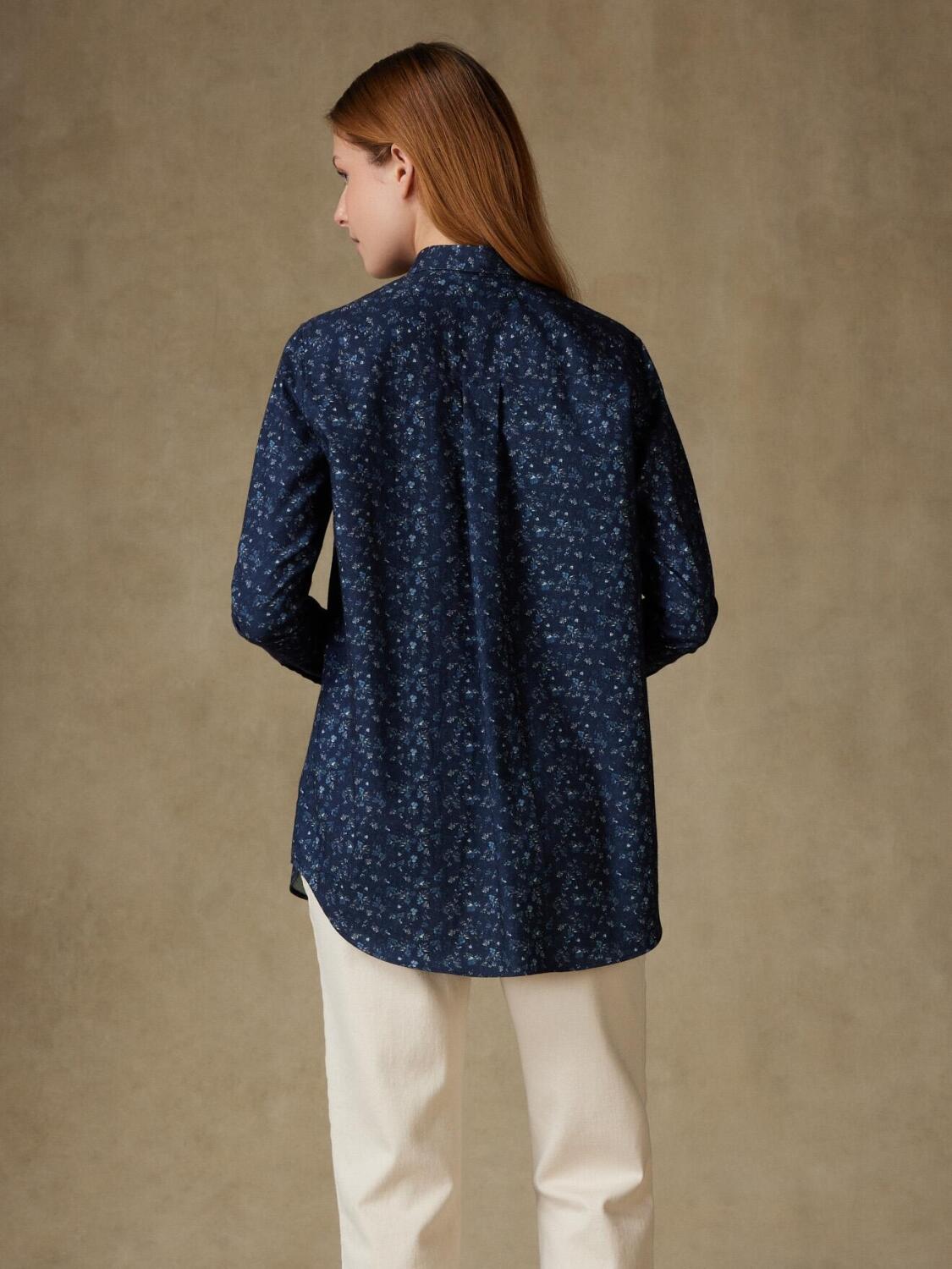 Chemise Justine en flanelle à imprimé floral